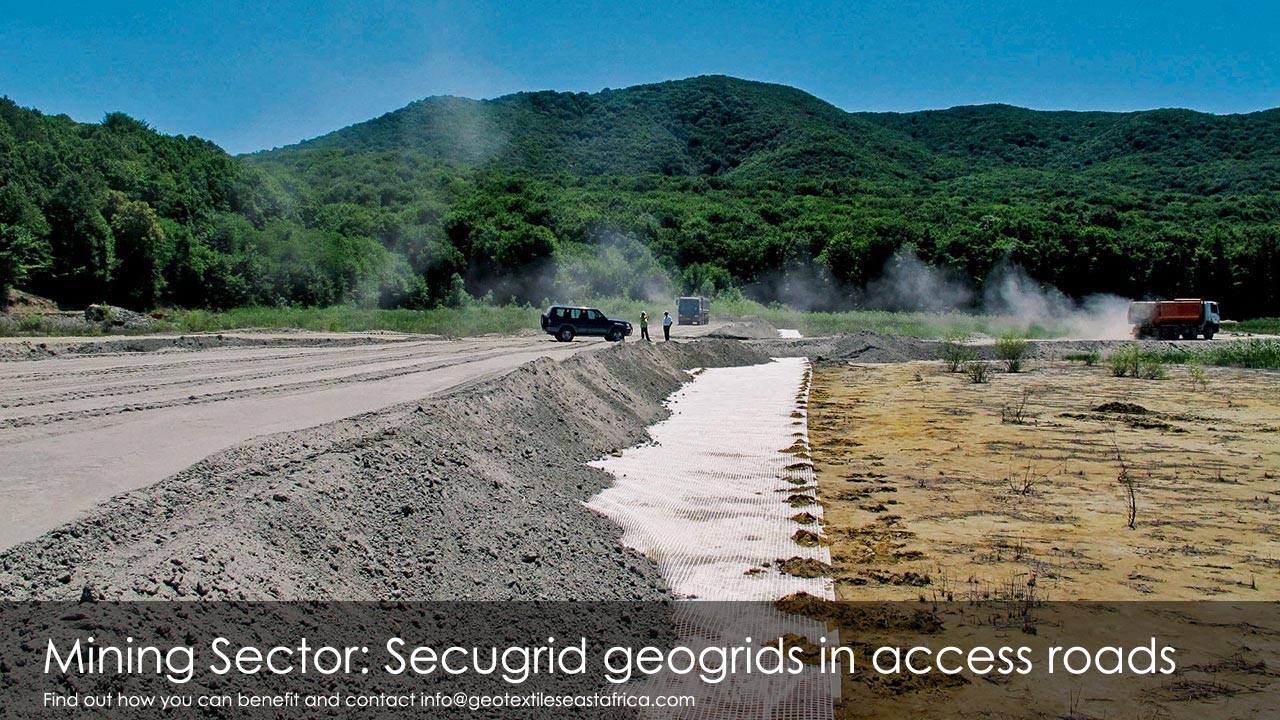 secugrid geogrids for access roads for mines