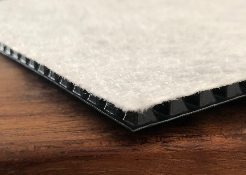 HDPE custpated drainage sheet with geotextile filter