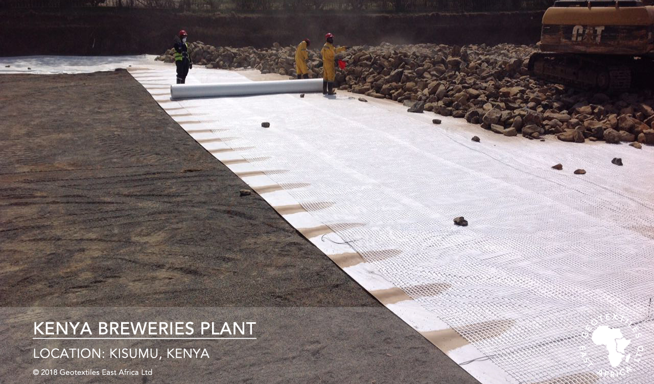 secugrid geogrid and geotextile installation on black cotton soils